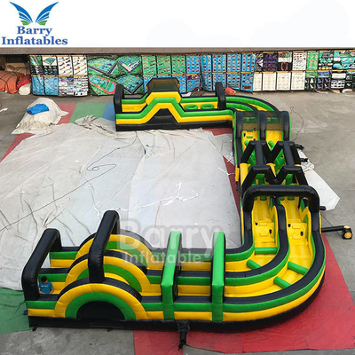 ইভেন্ট বাধা রেস প্রাপ্তবয়স্কদের জন্য PVC Tarpaulin পোর্টেবল Inflatable বাধা কোর্স