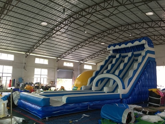 পুলের সাথে পিভিসি বাণিজ্যিক বিনোদন Inflatable জল স্লাইড