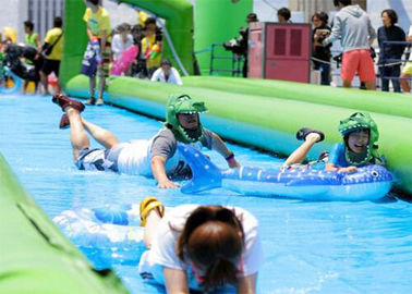 কাস্টমাইজড লং অ্যামেজিং Inflatable জল স্লাইড কিডস চাষ জন্য