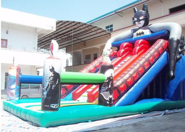 ব্যাটম্যান শুকনো আউটডোর Inflatable স্লাইড টেকসই 0.55 শিশুদের জন্য পিভিসি Tarpaulin