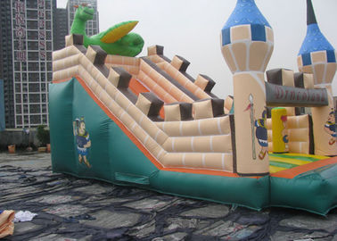 কার্টুন খেলার মাঠ দৈত্য Inflatable স্লাইড ডাবল ট্রিপল সেলাই