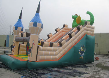 কার্টুন খেলার মাঠ দৈত্য Inflatable স্লাইড ডাবল ট্রিপল সেলাই
