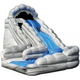 ধূসর Inflatable জল স্লাইড বড় ডবল ডাবল পাউন্ড পুল সঙ্গে ওয়াইল্ড Rapids