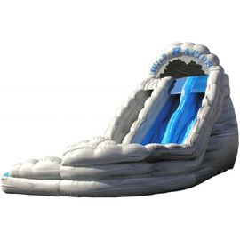 ধূসর Inflatable জল স্লাইড বড় ডবল ডাবল পাউন্ড পুল সঙ্গে ওয়াইল্ড Rapids