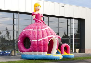 বিস্ময়কর রাজকুমারী Inflatable বাউন্সার পিভিসি উপাদান লাল মুদ্রণ Inflatable বাউন্সি কাসল