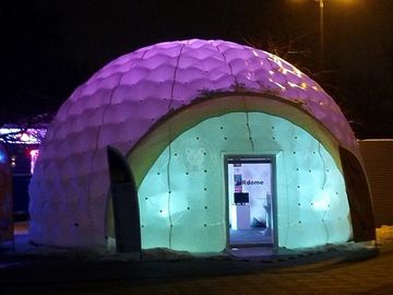 LED আলো / মুদ্রণ প্রস্ফুটিত বুথ গম্বুজ সঙ্গে কস্টমাইজড খালেদা inflatable তাঁবুর