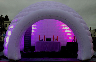 LED আলো / মুদ্রণ প্রস্ফুটিত বুথ গম্বুজ সঙ্গে কস্টমাইজড খালেদা inflatable তাঁবুর