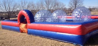 বিস্ময়কর Inflatable Zorb বল রেস ট্র্যাক পিভিসি / টিপিইউ উপাদান Inflatable বহিরঙ্গন গেম