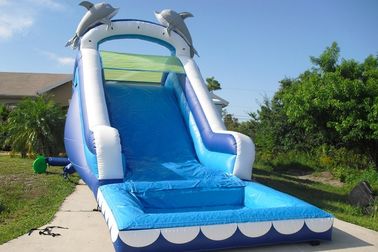 কিডস / ডলফিন Inflatable পুল জল স্লাইড জন্য Inflatable জল স্লাইড খেলুন