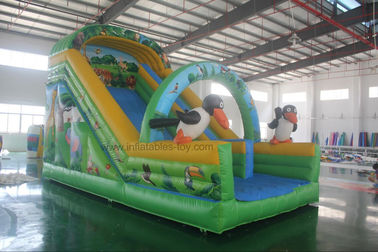পিছনে বাড়ির জন্য পশু থিম বাণিজ্যিক Inflatable স্লাইড, কিডস জন্য স্লাইড Inflatable