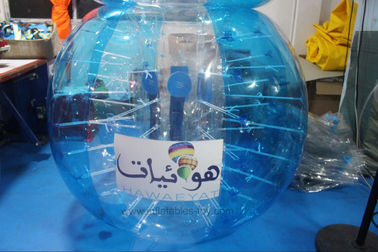 প্রাপ্তবয়স্ক লাল বডি বাম্পার বল, নীল হিউম্যান Inflatable বাম্পার বুদ্বুদ বল লোগো মুদ্রিত
