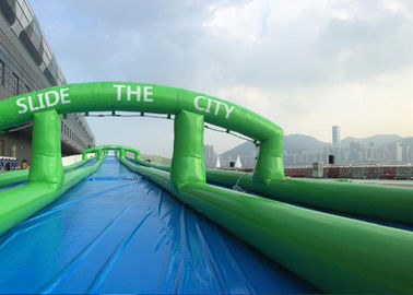 জনপ্রিয় 300 মিটার লং কারজী বিশাল inflatable স্লাইড এয়ার সিল পিভিসি Tarpaulin