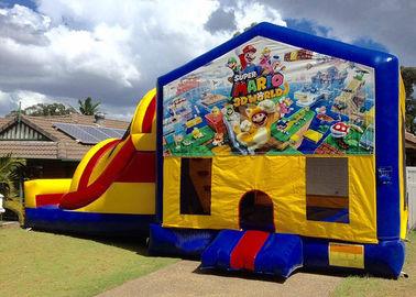 সুপার মারিও 3 ডি বিশ্ব Inflatable কম্বো, লোগো মুদ্রণ Inflatable বাউন্সার স্লাইড কম্বো