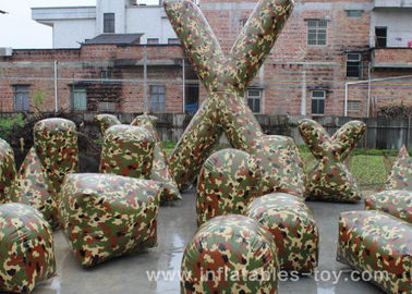Inflatable বহিরঙ্গন গেম এয়ার বাংকার ছদ্মবেশে শুটিং গেম জন্য পেইন্ট বল