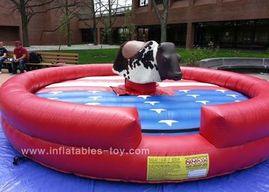 Amusement পার্ক Inflatable স্পোর্টস গেম দৈত্য যান্ত্রিক Rodeo বুল Inflatable গদি সঙ্গে