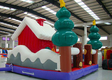 মারি ক্রিসমাস গেম Inflatable সান্টা ক্লাউজ বাচ্চাদের খেলার মাঠ জন্য বাউন্ডার হাউস