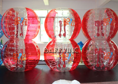 আউটডোর Inflatable কিডস খেলনা 1.8M টিপিই উপাদান অর্ধ নীল বুদ্বুদ বল / লাল বুদ্বুদ বল
