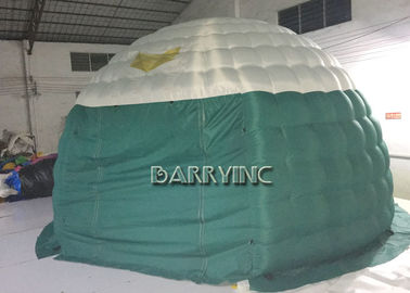 পার্টি / ইভেন্টের জন্য সবুজ হোয়াইট এয়ার ডুম অ্যাডমিন Inflatable Tents PVC Fabrics