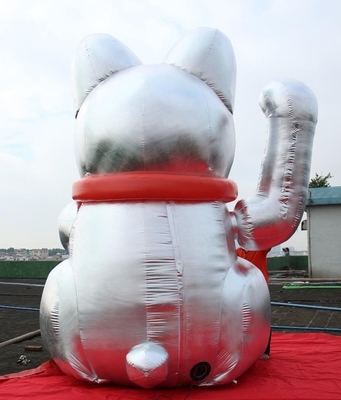PVC 6m উচ্চতা Inflatable বিজ্ঞাপন পণ্য ফরচুন ক্যাট কাস্টমাইজড কার্টুন