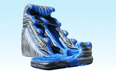 শিশুদের জন্য মনস্টার Inflatable বড় জল স্লাইড, জল Inflatable স্লাইড নীল এবং গ্রে রঙ