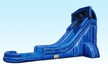 পৃথক পুল সঙ্গে নিজস্ব 20FT গভীর নীল inflatable বাণিজ্যিক জল স্লাইড