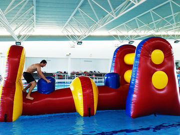 বাণিজ্যিক Aqua মজা Inflatable স্লাইড / জল সাঁতার পুল জন্য বাধা কোর্স আপ উড়িয়ে