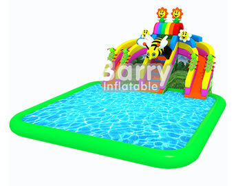 খেলার মাঠ আউটডোর Inflatable অ্যাকোয়া পার্ক / 3 স্লাইড Inflatable জল মজা শিশুদের জন্য