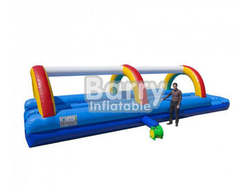 বাণিজ্যিক রেইনবো Inflatable জল স্লাইড কিডস জন্য প্রস্ফুটিত স্লিপ এবং স্লাইড