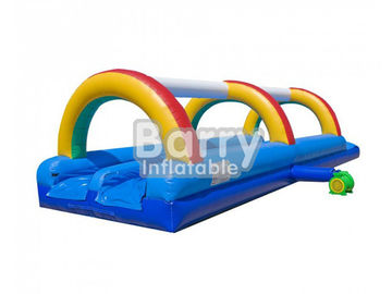 বাণিজ্যিক রেইনবো Inflatable জল স্লাইড কিডস জন্য প্রস্ফুটিত স্লিপ এবং স্লাইড