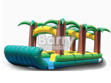 বাণিজ্যিক ডাবল লেন জঙ্গল Inflatable জল স্লাইড আপ 0.55 মিমি পিভিসি Tarpaulin