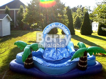 জঙ্গল লন Inflatable জল স্লাইড শিশুদের জন্য নারকেল গাছ Inflatable স্লিপ এন স্লাইড
