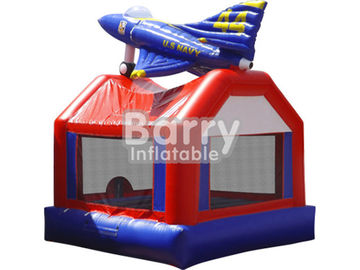 নিরাপত্তা কিডস খেলার মাঠ প্লেন Inflatable বাউন্সার সহজে একত্রিত / প্যাকিং