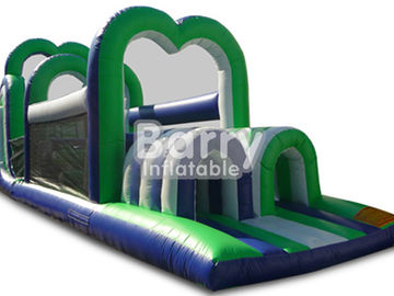 সবুজ Inflatable অ্যাসল্ট কোর্স বাধা প্ললা 0.55 মিমি পিভিসি উপাদান টেকসই