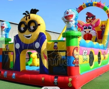 অ্যানিমেশন থিম বড় inflatable Bouncy Castle জন্মদিনের পার্টি Bounce House