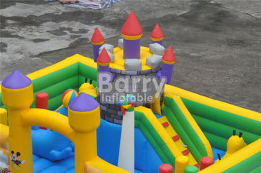 Inflatable মজা শহর কাসল থিম এমিউশন পার্ক Inflatable খেলার মাঠ সরঞ্জাম