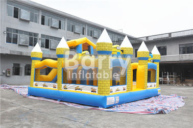 বহিরাগত কিডস Minions Inflatable বাউন্সি কাসল স্লাইড 0.55 মিমি পিভিসি Tarpaulin সঙ্গে