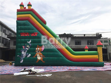টম / জ্যাক 14m দৈর্ঘ্য ডাবল লেন স্লিপ এয়ার ব্লোয়ার সঙ্গে Inflatable শুকনো স্লাইড