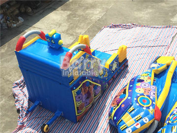 বিনোদনমূলক পার্ক / ভাড়া ব্যবসায়ের জন্য শিশু ছোট রোবট Inflatable শুকনো স্লাইড