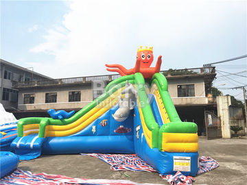 গ্রাউন্ড কাসল থিম জলরোধী Inflatable পুল মাটিতে Octopus স্লাইড সঙ্গে