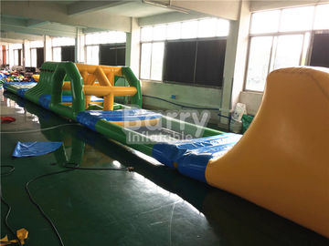 তাপ ঢালাই প্রসারণযোগ্য জল খেলনা দৈত্য কিডস ভাসমান Inflatable জল বিরতি কোর্স