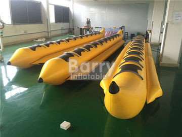 হলুদ 8 সিট Inflatable খেলনা নৌকা জল খেলা কলা নৌকা Inflatable জল খেলনা