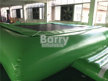 সবুজ inflatable জল খেলনা জল পার্ক সরঞ্জাম ভাসমান জন্য জল ট্রামপোলাইন