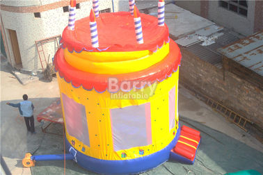 জন্মদিনের পার্টি কেক Inflatable বাউন্স হাউস এন্টি - স্ট্যাটিক Inflatable Playhouse