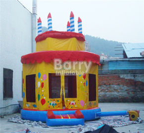 জন্মদিনের পার্টি কেক Inflatable বাউন্স হাউস এন্টি - স্ট্যাটিক Inflatable Playhouse