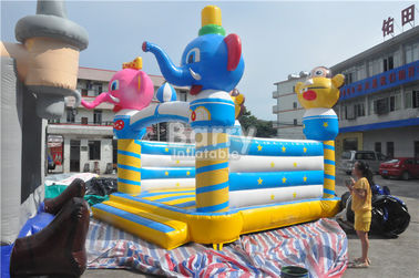 বাড়ি / খেলার মাঠ জন্য বাণিজ্যিক Inflatable বাউন্সার পশু হাতির স্পেস Moonwalk