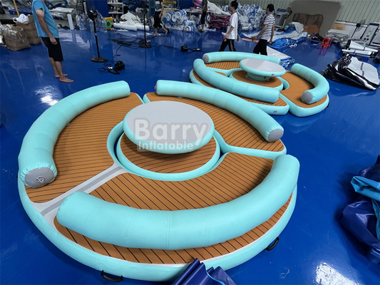 জল বিনোদন কাস্টমাইজড রঙ ব্লো আপ ডক নদীর জন্য inflatable পন্টন Raft