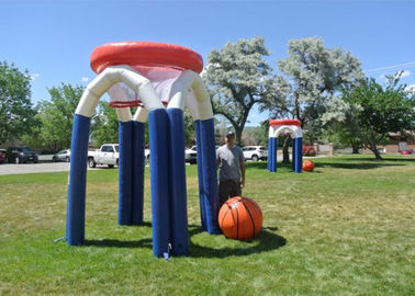 কাস্টমজাইড দৈত্য Inflatable স্পোর্টস গেমস Basketball Hoop / বাস্কেটবল কোর্ট 0.55 মিমি পিভিসি সঙ্গে