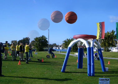 কাস্টমজাইড দৈত্য Inflatable স্পোর্টস গেমস Basketball Hoop / বাস্কেটবল কোর্ট 0.55 মিমি পিভিসি সঙ্গে