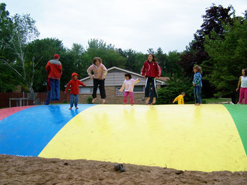 মজার খেলা খেলনা Inflatable জাম্পিং বালিশ, বাচ্চাদের জন্য Inflatable বাউন্সী প্যাড খেলুন