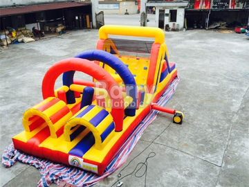 ইন্টারেক্টিভ চ্যালেঞ্জ কিডস প্রাপ্তবয়স্ক Inflatable Obstacle কোর্স বাউন্স হাউস ভাড়া